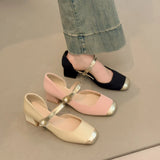 Xajzpa Summer Shoes Ladies  Fashion Women's Female Footwear Shallow Mouth Modis Dress On Heels New Comfortable Mary Janes Spring Hi