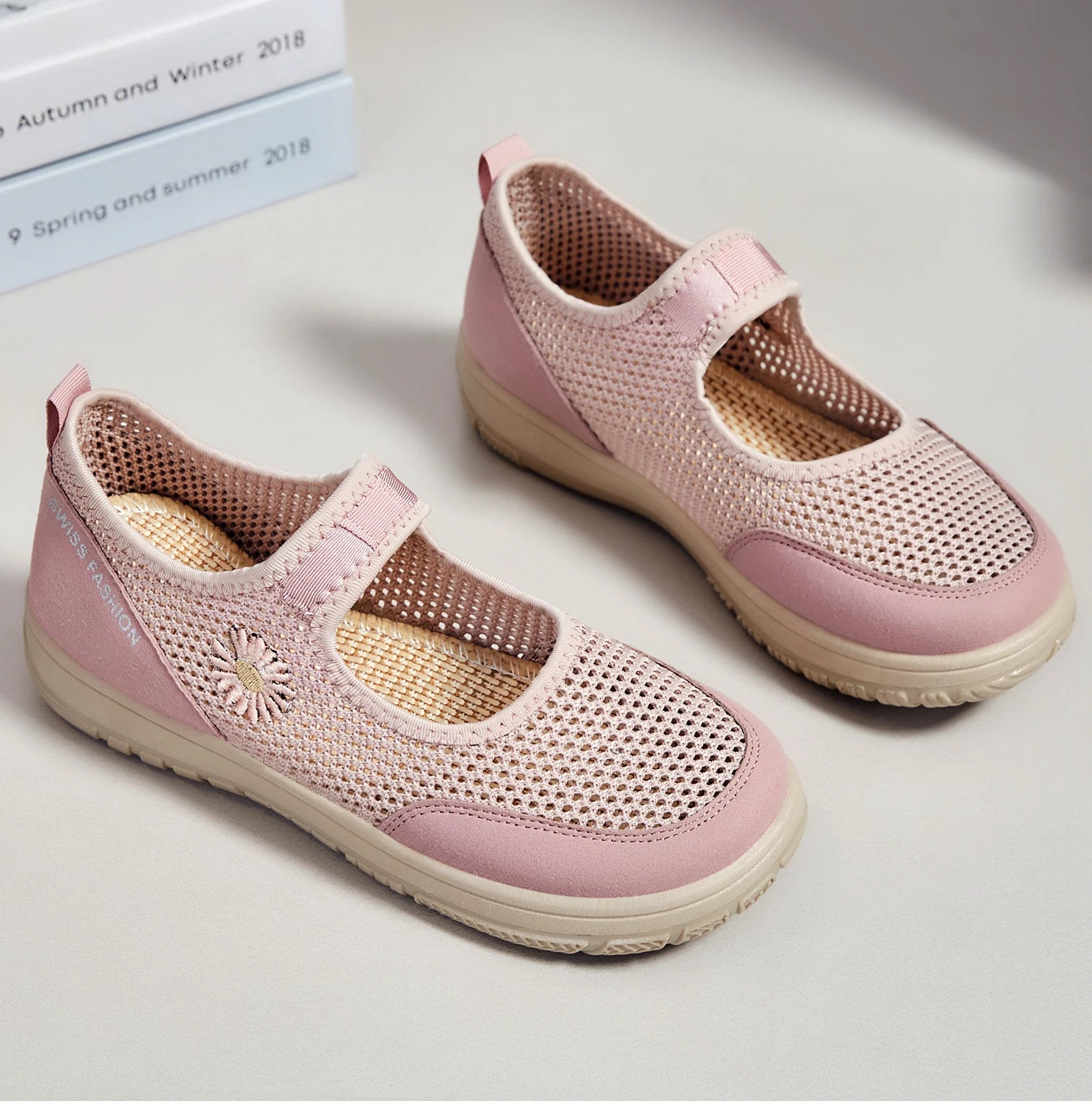 Xajzpa Women Shoes Breathable Vulcanized Shoes Fashion Comfortable Female Dance Work Shoes Breathable Mesh Casual Walking Shoes Ladies