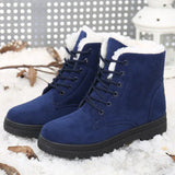 Xajzpa  Women Boots Snow Plush Women Shoes Platform Boots For Women Fashion Keep Warm Women's Boots Flat New Botas Mujer Winter Shoes