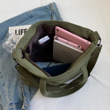 Xajzpa Fashion Versatile Shoulder Bag College Wind Commuting Corduroy Square BagUnisex Large Capacity Leisure Portable Crossbody Bag