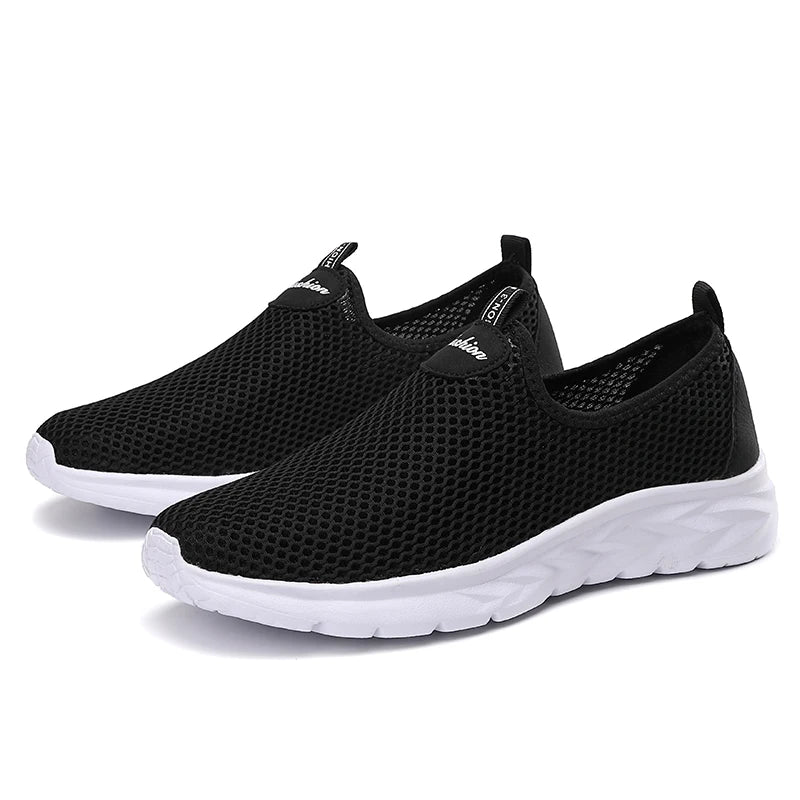 Xajzpa Men's Summer New Anti Slip and Wear-resistant Sports Shoes Breathable Mesh Shoes Fitness Running Anti Slip Thick Soled Shoes