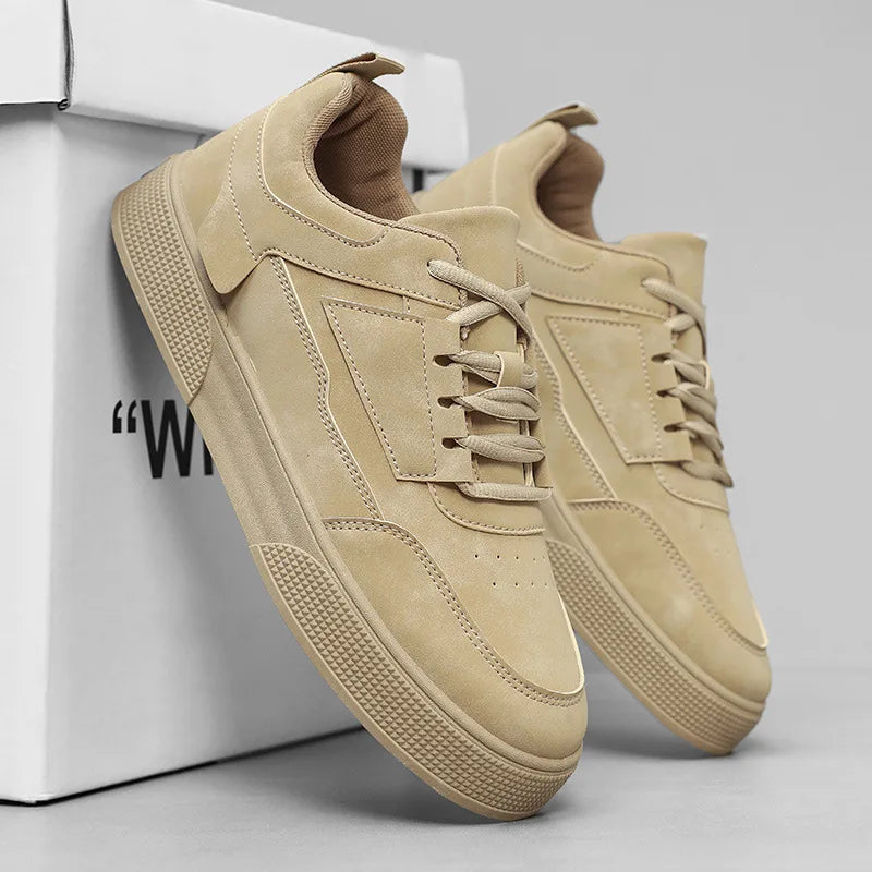 Xajzpa New Men Skateboarding Shoes Outdoor Platform Running Solid Sneakers Comfortable Breathable Lightweight Sport Casual Shoes