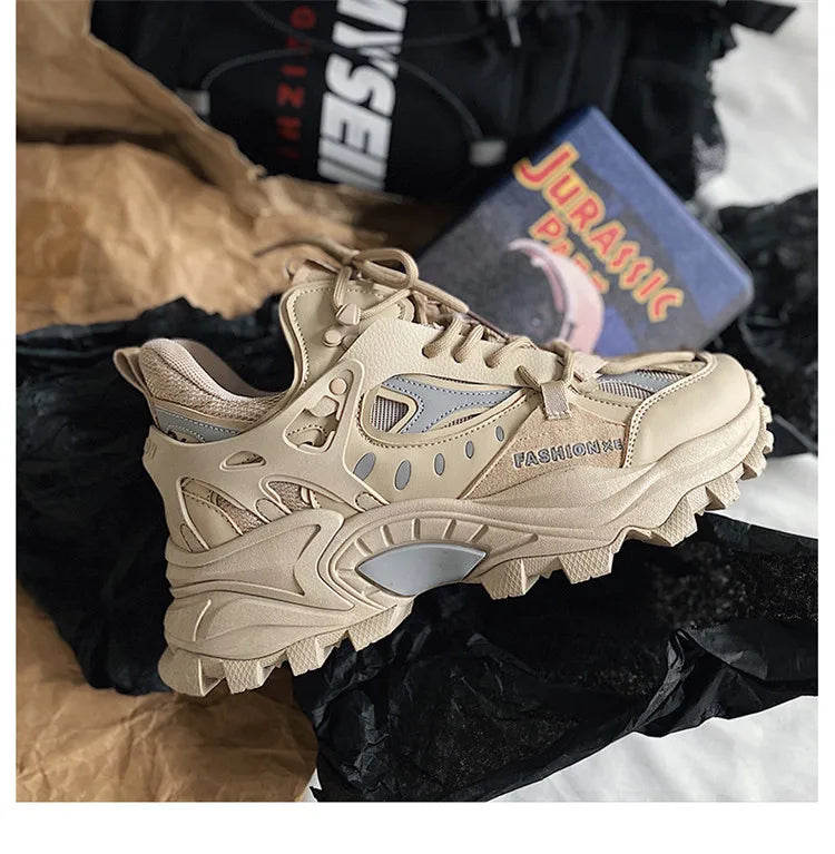 Xajzpa Men's Vulcanized Shoes Luxury Sneakers Harajuku Chunky Sneakers Autumn Running Footwear Male High Fashion Zapatos Hombre