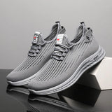 Xajzpa Men's Sneakers Classic Casual Shoes Breathable Mesh Running Sneakers Without Laces Lightweight Men Shoes 2025 Summer New