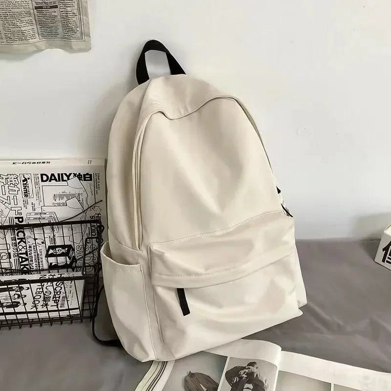 Xajzpa Black Grey White Red Versatile Backpack High Quality Large Capacity Waterproof Travel Bag Washable Nylon Computer Bag Unisex