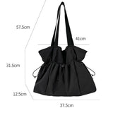 Xajzpa Comfortable Wearresistant Shoulder Bag Large Capacity Fashionable Versatile Nylon Tote Bag Student Class Simple Commuting Bag