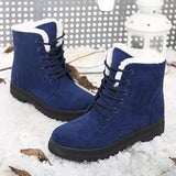 Xajzpa  Women Boots Snow Plush Women Shoes Platform Boots For Women Fashion Keep Warm Women's Boots Flat New Botas Mujer Winter Shoes