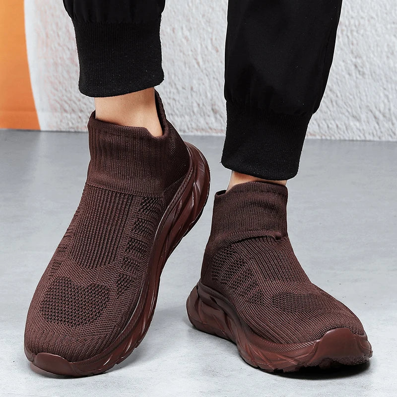 Xajzpa Shoes For Women Designer Sock Shoes Men Tenis Socks Sneakers Non-slip Thick Soled Zapatillas Breathable Female Light Luxury Shoe