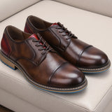 Xajzpa Retro Men Derby Shoes Men Casual shoes Fashion Men Leather Shoes