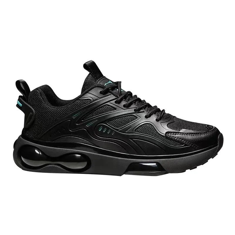 Xajzpa Black Fashion Leisure Sneakers for Men in Spring and AutumnTeenagers Mesh Breathable Anti-skid Climax Enhancing Daddy Shoes