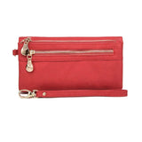 Xajzpa Large Capacity Women's Dull Polish Leather Wallet Double Zipper Clutch Wristlet Purse Phone Coin Card Holder Multi-pocket Wallet