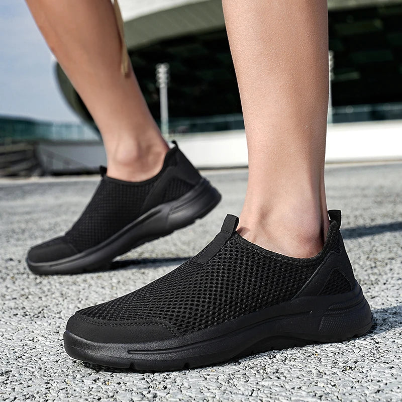 Xajzpa Men's Sneakers Breathable Casual Shoes Non Slip Comfortable Lightweight Summer Shoes for Male Soft Sole Fashion Mesh Sneakers