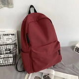 Xajzpa Black Grey White Red Versatile Backpack High Quality Large Capacity Waterproof Travel Bag Washable Nylon Computer Bag Unisex