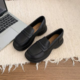 Xajzpa Retro Soft Bottom British JK Style Women's 2025 Spring New Slip on Casual Loafers Round Toe Flat Heel PVC Fashion Shoes