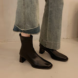 Xajzpa New Style Women's Ankle Boots Square Heel Platform Boots Women Sexy High Heels Shoes Winter Casual Fashion Boots Shoes for Women