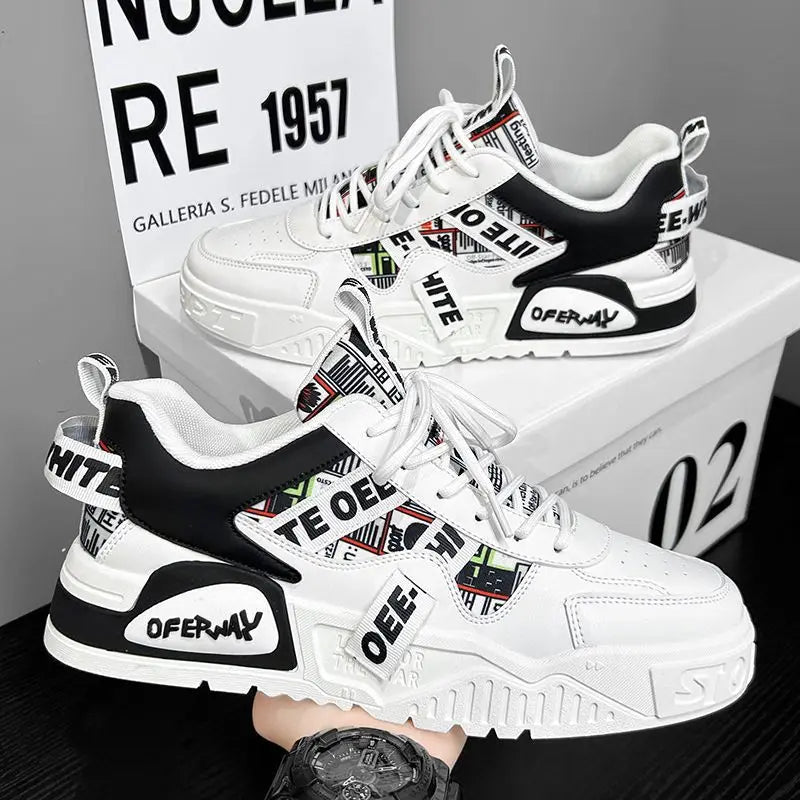 Xajzpa Men's Casual Sneakers Mesh Breathable Fashionable Lace Up Running Shoes 2025 Walking Daily Sneakers Jogging Training Footwear
