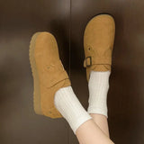 Xajzpa Slip On Shoes For Women Loafers With Fur Clogs Platform Female Footwear Autumn Slip-on New Creepers Dress Fall Shoes Woman