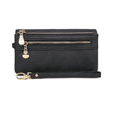 Xajzpa Large Capacity Women's Dull Polish Leather Wallet Double Zipper Clutch Wristlet Purse Phone Coin Card Holder Multi-pocket Wallet