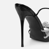 Xajzpa New Arrival Silver Crystal Narrow Band Women's Sandals Summer Party Wedding Prom Shoes Platform Open Toe High Heels