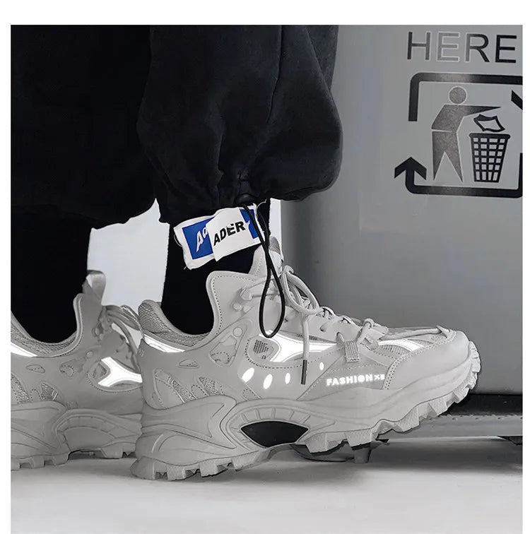 Xajzpa Men's Vulcanized Shoes Luxury Sneakers Harajuku Chunky Sneakers Autumn Running Footwear Male High Fashion Zapatos Hombre