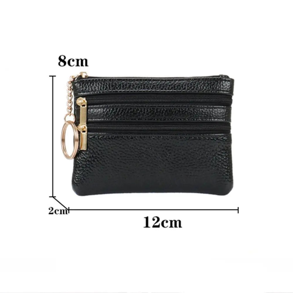 Xajzpa  Fashion Women Wallet Clutch Three Zip Female Short Small Coin Purse New Brand Design Soft Mini Card Holder Wallet Money Bag