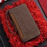 Xajzpa Men's Long Wallet Fashion Multiple Card Slots Card Holder Slim Brand Designer Men Business Wallet Zipper Phone Pouch Coin Purse