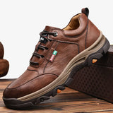 Xajzpa Offical Men's Sneakers Leather Men Casual Shoes Moccasins Breathable Retro Men Sports Walking Shoe Outdoors Hiking Sneakers