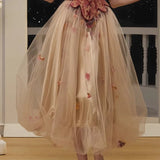 Xajzpa Fashion Printing Casual Dress Women's Sleeveless Fish Bone Slim Fluffy Dresses 2025 Summer New Tide