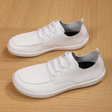 Xajzpa Men's vulcanized fashionable breathable casual sports shoes, lightweight and wide barefoot men's outdoor walking shoes