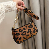Xajzpa Leopard Print Messenger Bag - Stylish All-Match Chain Shoulder Bag, Fashionable and Versatile Handbag for Various Occasions, Spacious Coin Phone Purse, Designed for Women Who Value Style and Practicality