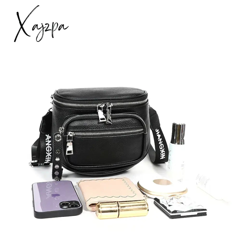 High Quality 100% Cowskin Female Shoulder Crossbody Tote Bags Genuine Leather Saddle For Women