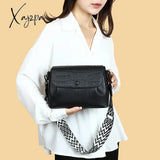 Luxury Wide Shoulder Strap Handbags Women Bags Designer 100% Genuine Leather Cowhide Stylish