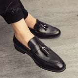 Men Casual Shoes Breathable Leather Loafers Business Office Shoes For Men Driving Moccasins Comfortable Slip On Tassel Shoe