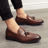 Men Casual Shoes Breathable Leather Loafers Business Office For Driving Moccasins Comfortable Slip