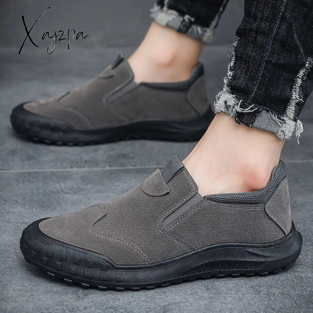 Men Casual Sneakers Leather Mens Loafers Comfortable Men’s Driving Shoes Slip On Moccasins