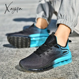 Mens Mid-Top Geometric Print Sneakers - Breathable Fabric Upper Magnetic Closure Non-Slip Rubber