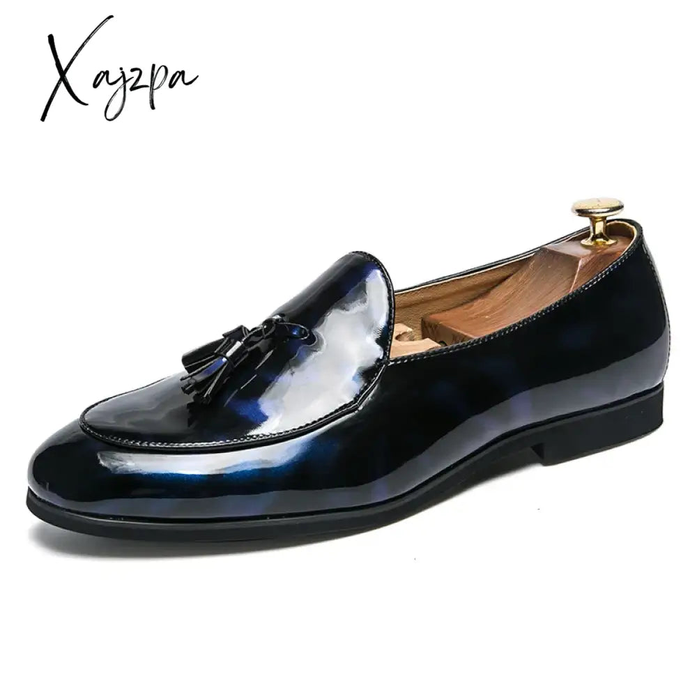 New Fashion Leather Gentleman Stress Shoes Men Business Driving Handmade Tassel Loafers Chaussure