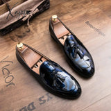New Fashion Leather Gentleman Stress Shoes Men Business Driving Handmade Tassel Loafers Chaussure