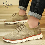 Sneaker Men Shoes Casual Height Increasing Loafers Mesh Breathable Lightweight Solid Colors Slip On