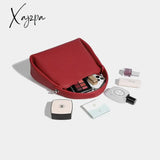 Soft Cigarette Box Bag Women’s Summer New Niche Luxury Sense Hand-Held Bucket Leather Red Crossbody