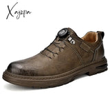 Spring Men Pu Leather Casual Shoes Luxury Brand Soft Sneakers Breathable Moccasins Men’s Walking