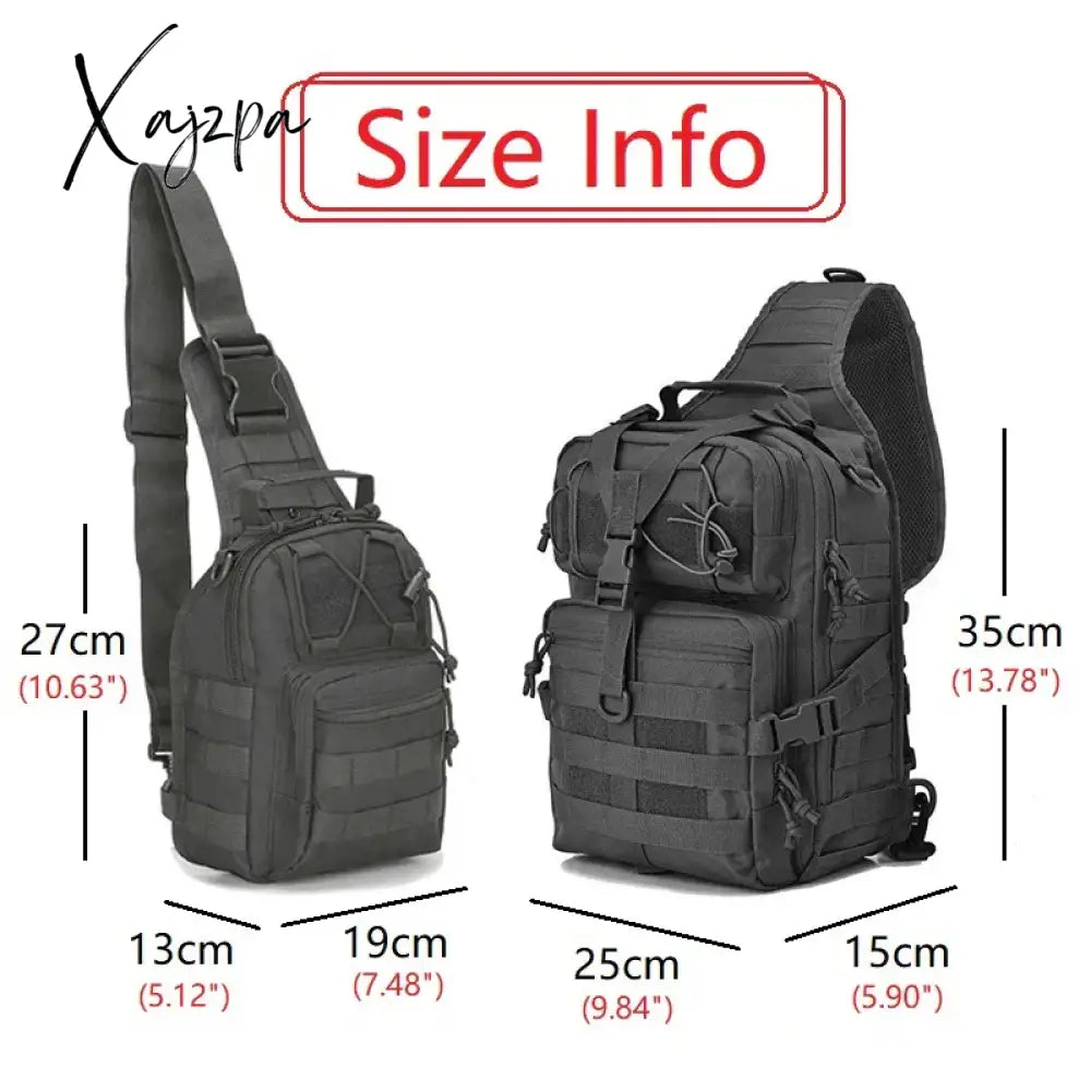 Tactical Men’s Sling Chest Bag Military Cross Body Shoulder Side For Men 20L Outdoor Camping