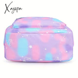 Vibrant Tie Dye Cartoon Pattern Backpack - Spacious School Bag With Insulated Lunch Box Pencil Case