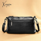 Xajzpa - 100% Genuine Leather Handbags Women Bags Designer Soft Cowhide Ladies Crossbody Bag