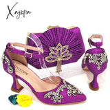 Xajzpa - 2023 Summer Fashion Rhinestone Pointed Toe Womenโs High Heels Sexy Party Rainbow Colors