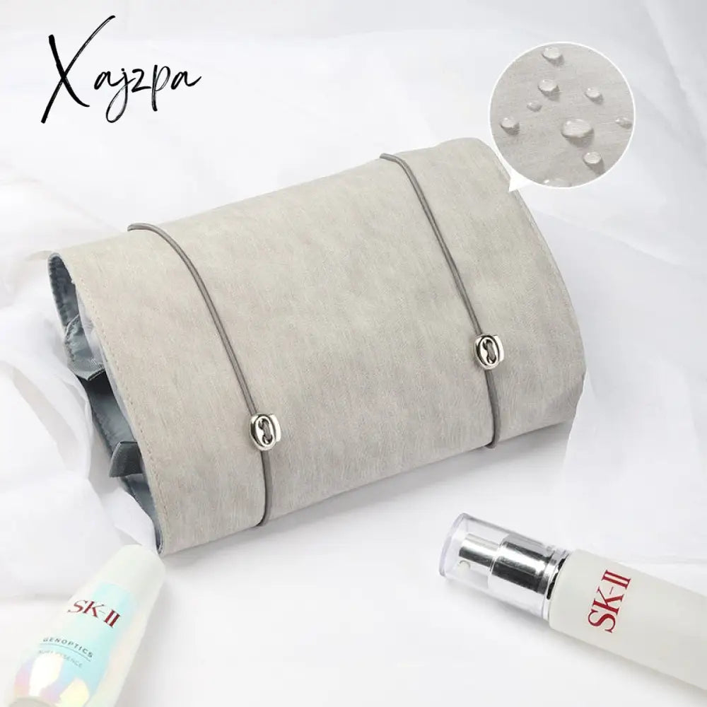 Xajzpa - 4Pcs In 1 Cosmetic Bag For Women Zipper Mesh Separable Cosmetics Pouch Ladies Foldable Pu