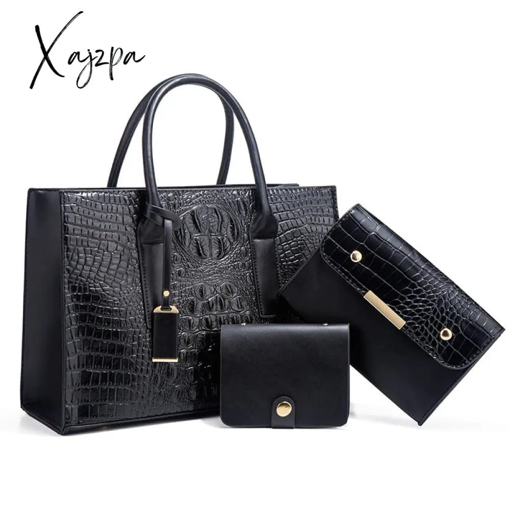 Xajzpa - Alligator Leather Luxury Handbag Women Bags Designer Brand Clutch Purse Female Tote Bag