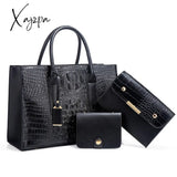 Xajzpa - Alligator Leather Luxury Handbag Women Bags Designer Brand Clutch Purse Female Tote Bag