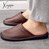Xajzpa - Autumn Winter Indoor Shoes Menâs Slippers Plus Size 47 48 Man Concise Navy Blue Slides