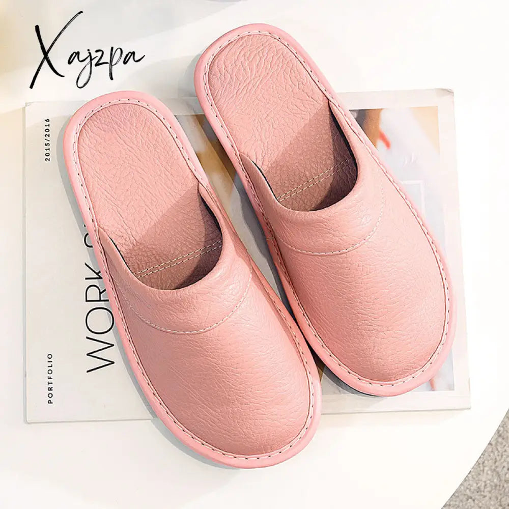 Xajzpa - Autumn Winter Indoor Shoes Menâs Slippers Plus Size 47 48 Man Concise Navy Blue Slides
